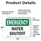 Signmission Water Shutoff, 14 in W x Rectangle, Vinyl Decal OS-2PACK-EM-D-1014-L-10363 - alternate 6
